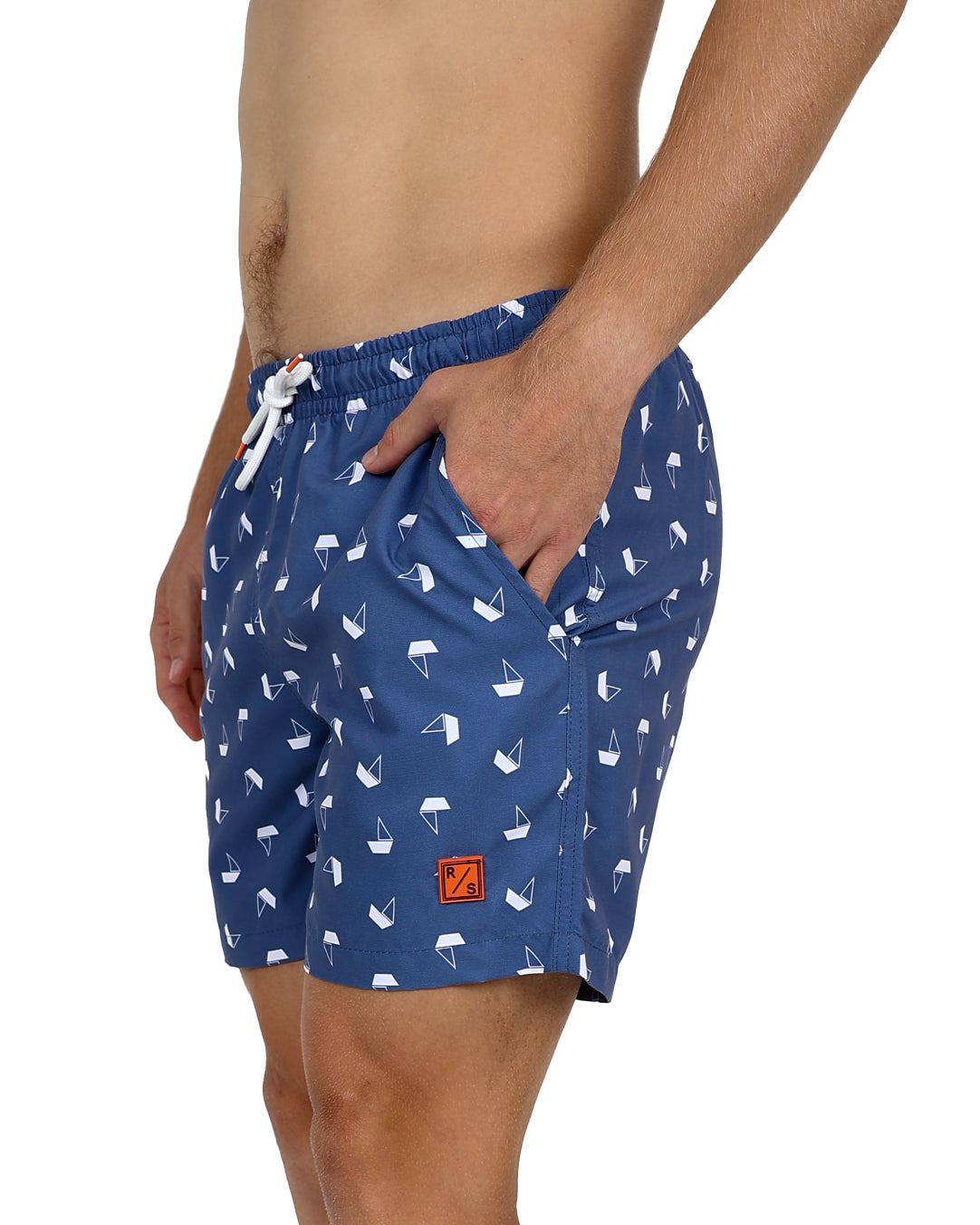 Blue Sailboats Swim Shorts