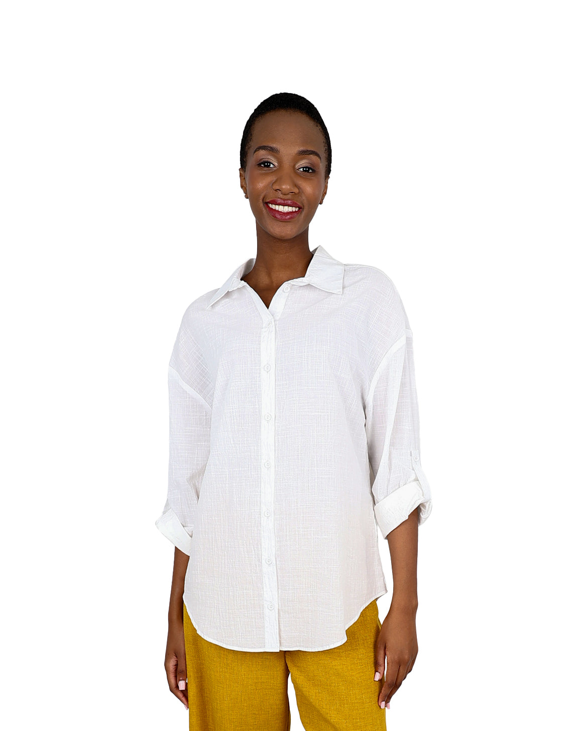 White Long Sleeve Voile Shirt