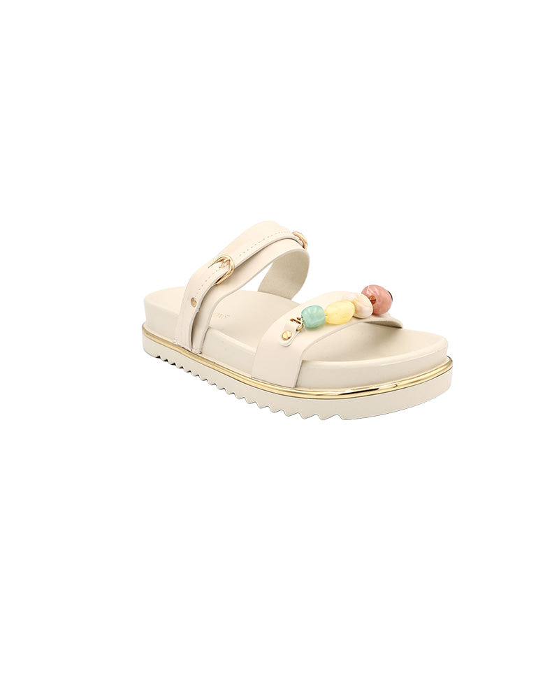Embellished Double Band Cleated Mule