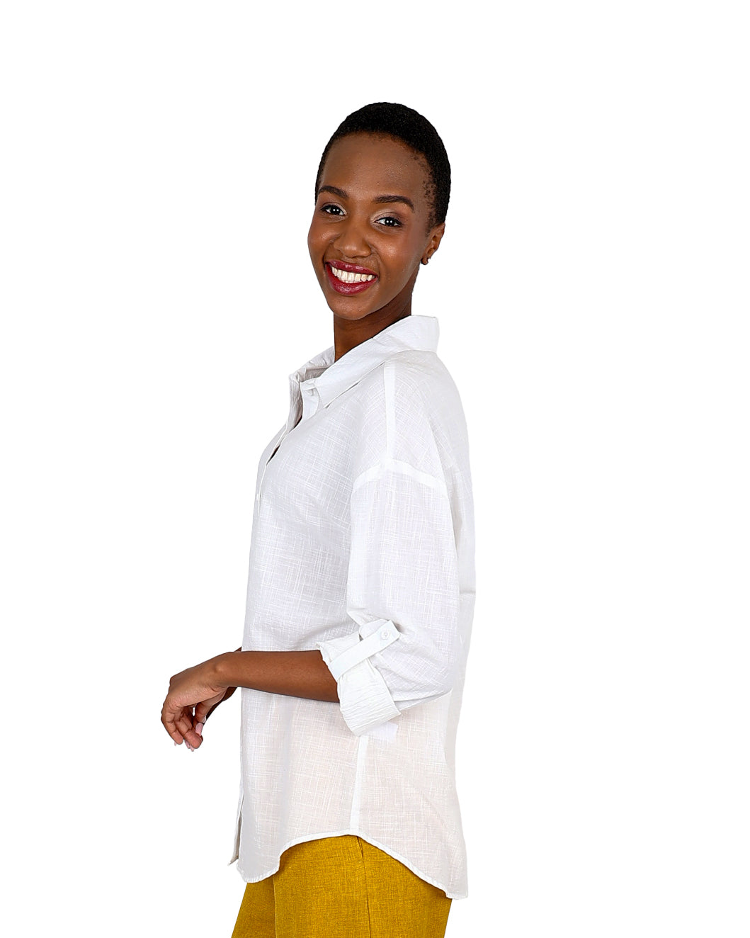 White Long Sleeve Voile Shirt