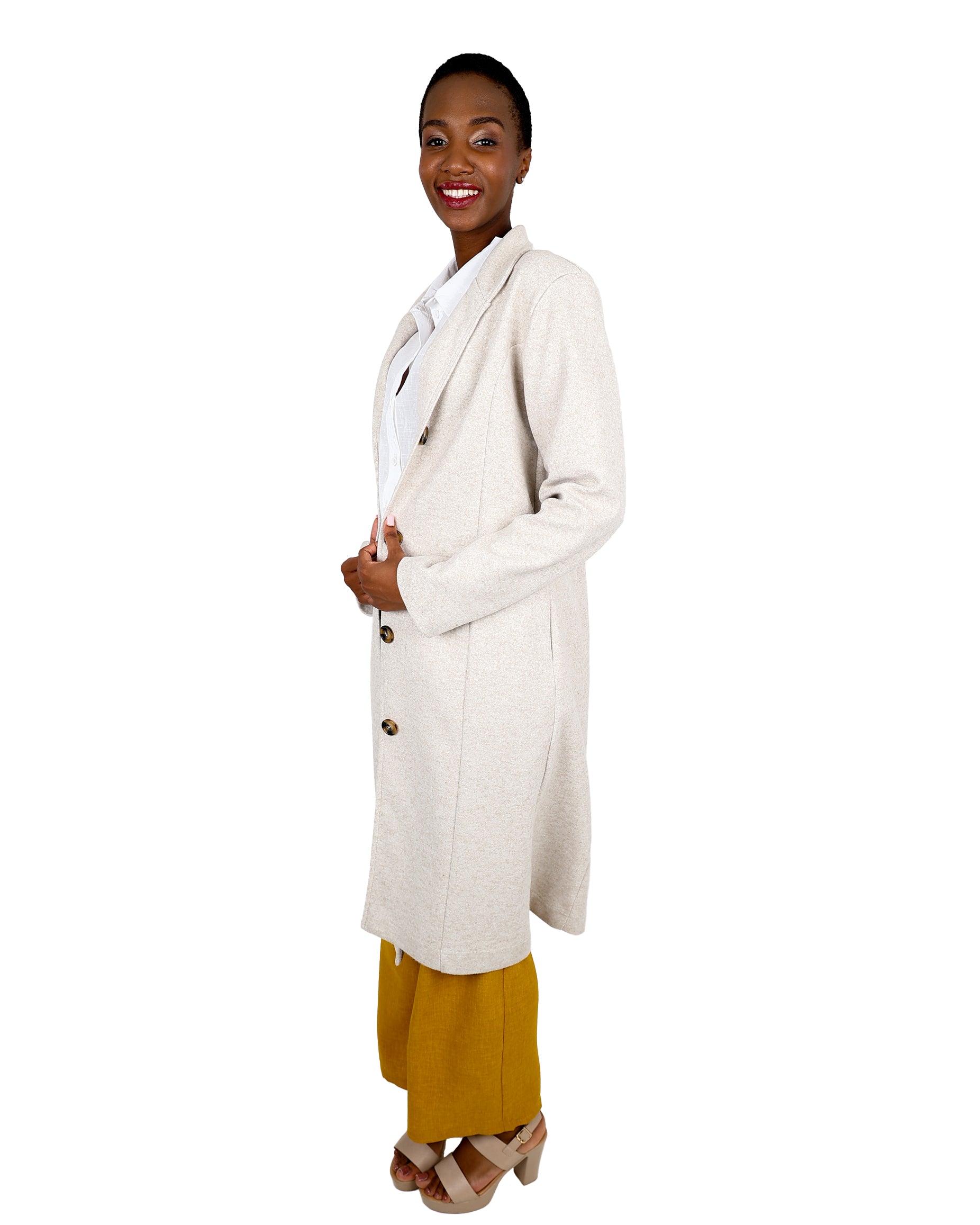Stone Melton Coat