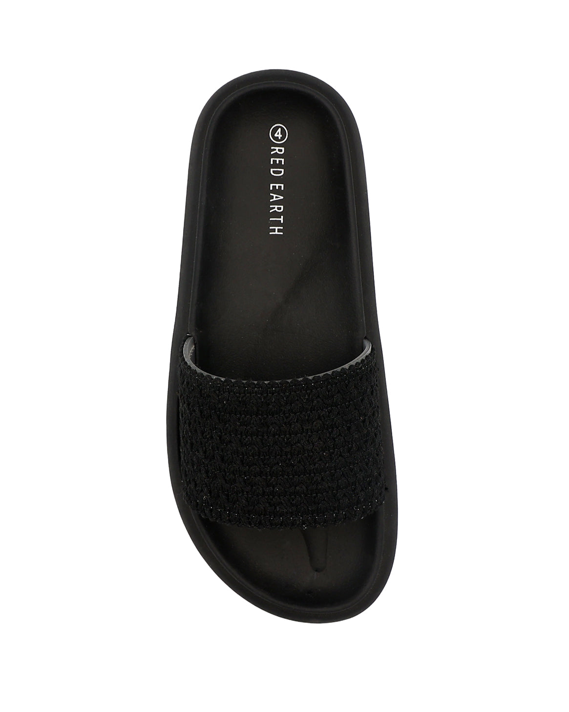 Black Weave Detail Chunky Mule