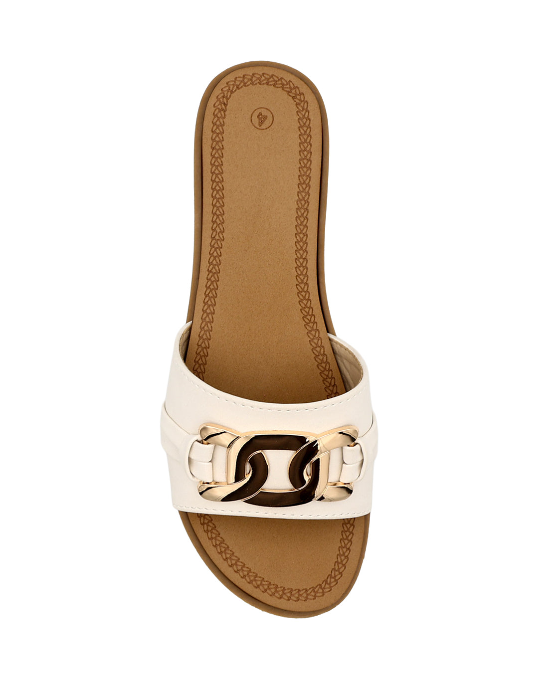 White Cable Trim Detail Mule