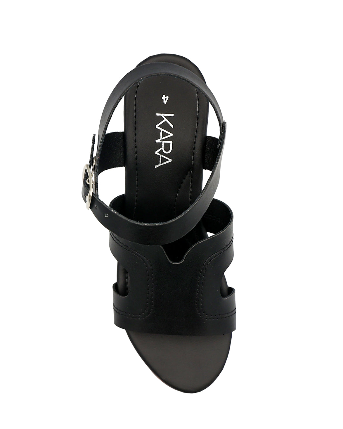 Black H-Band Clog Block Heel Sandal