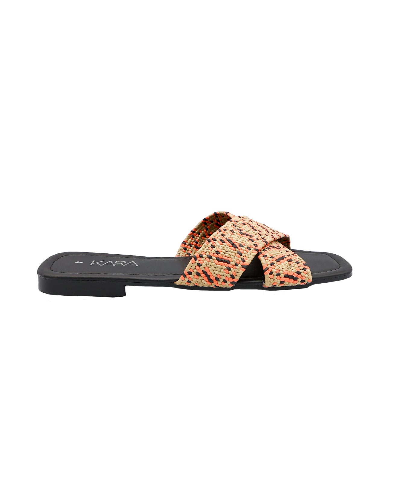 Taupe Braid Crossover Detail Mule