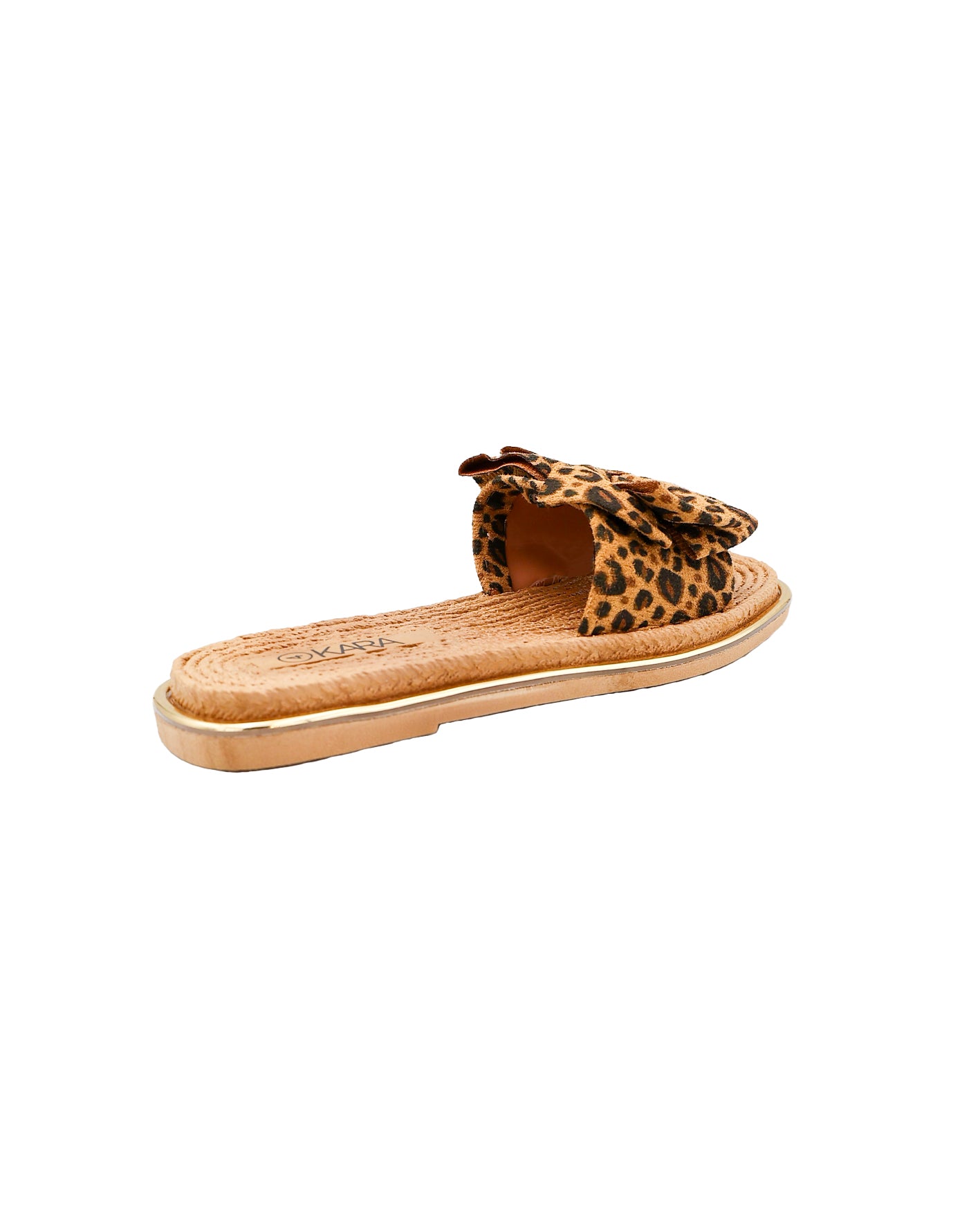 Animal Print Bow Detail Resort Mule