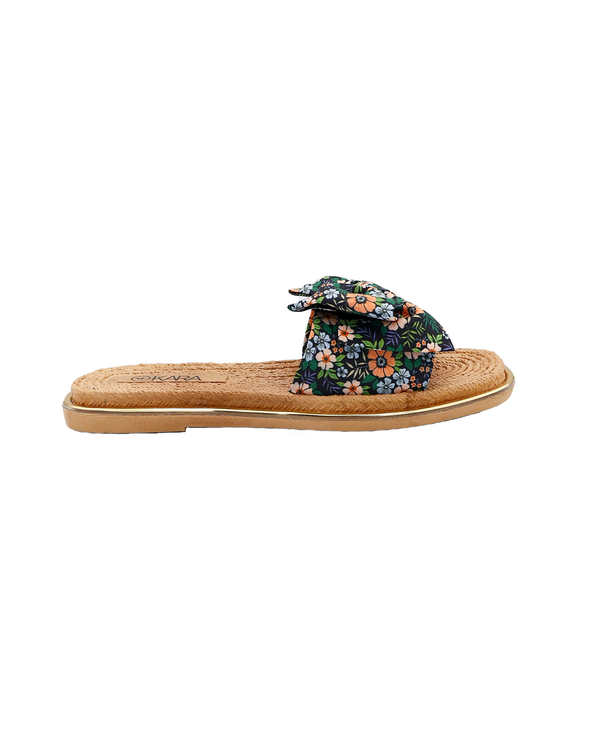 Floral Bow Detail Resort Mule