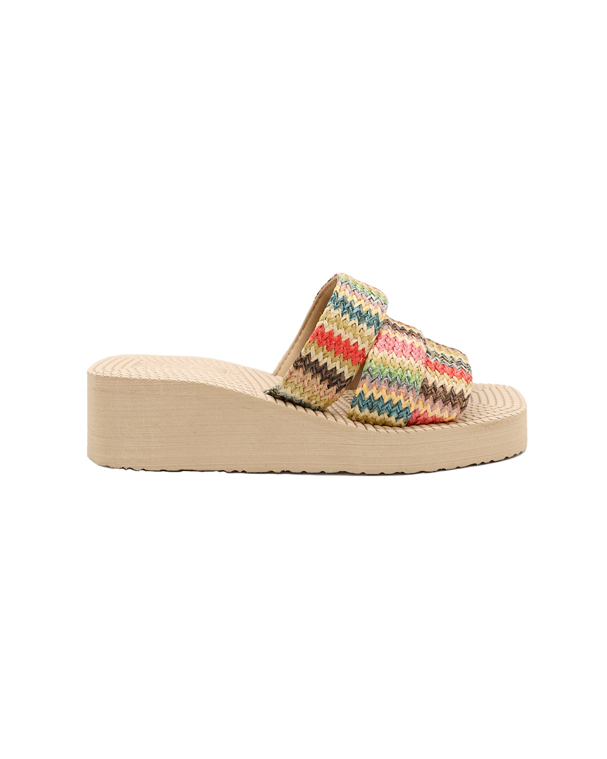 Multi Tri Strap Wedge Sandal