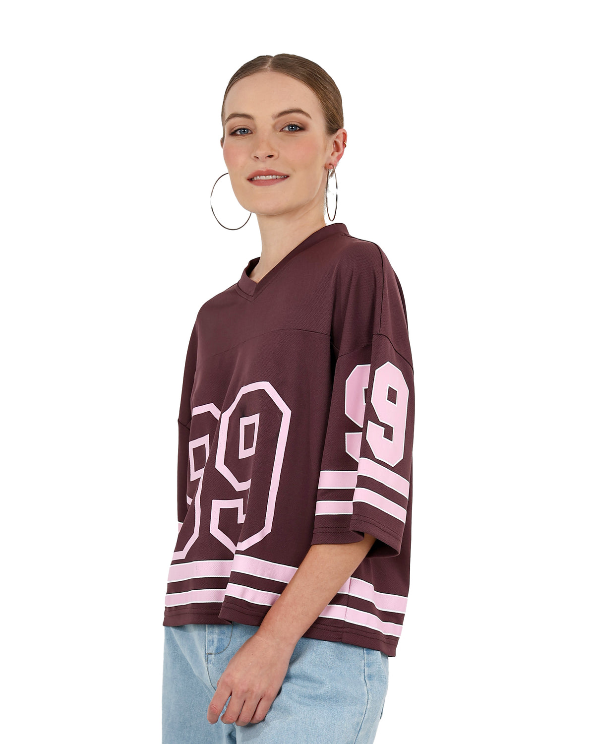 3/4 Sleeve Sporty College T-Shirt
