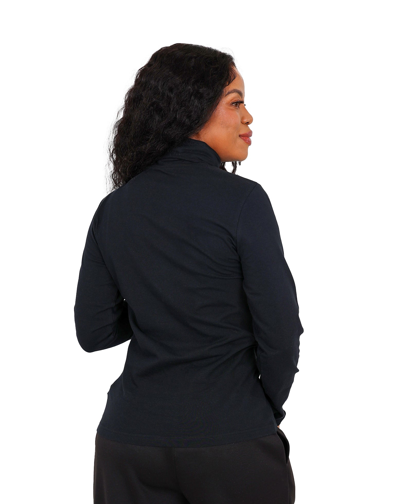 Long Sleeve Black Poloneck