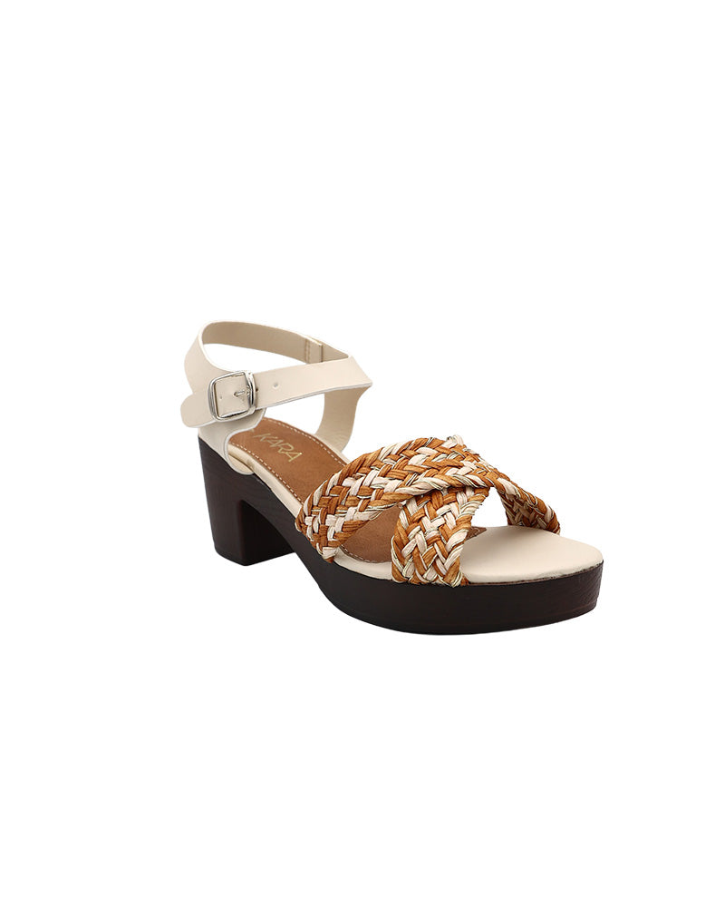 Natural Braid Detail Clog Sandal