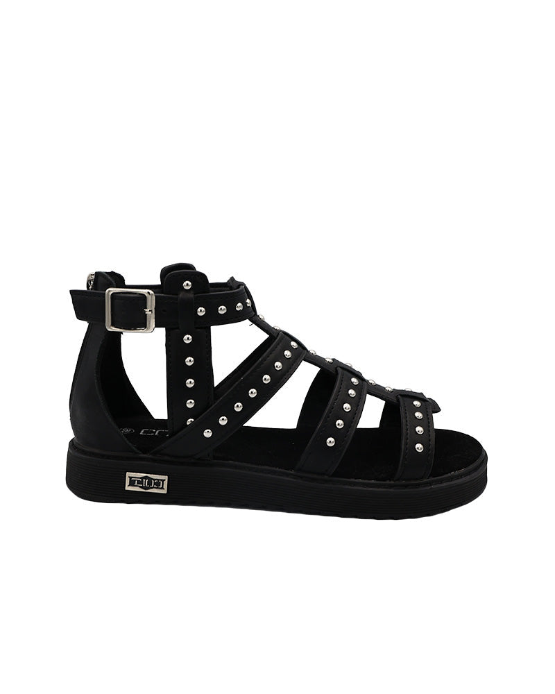 Stud Detail Cleated Zip-Up Gladiator