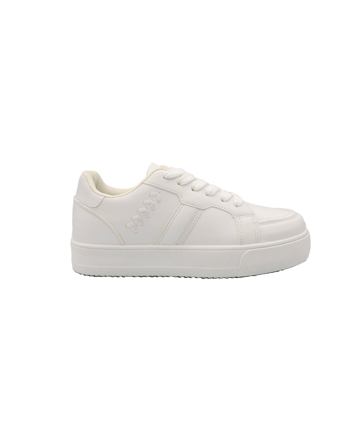Side Stitch Detail Wide Lace Sneaker