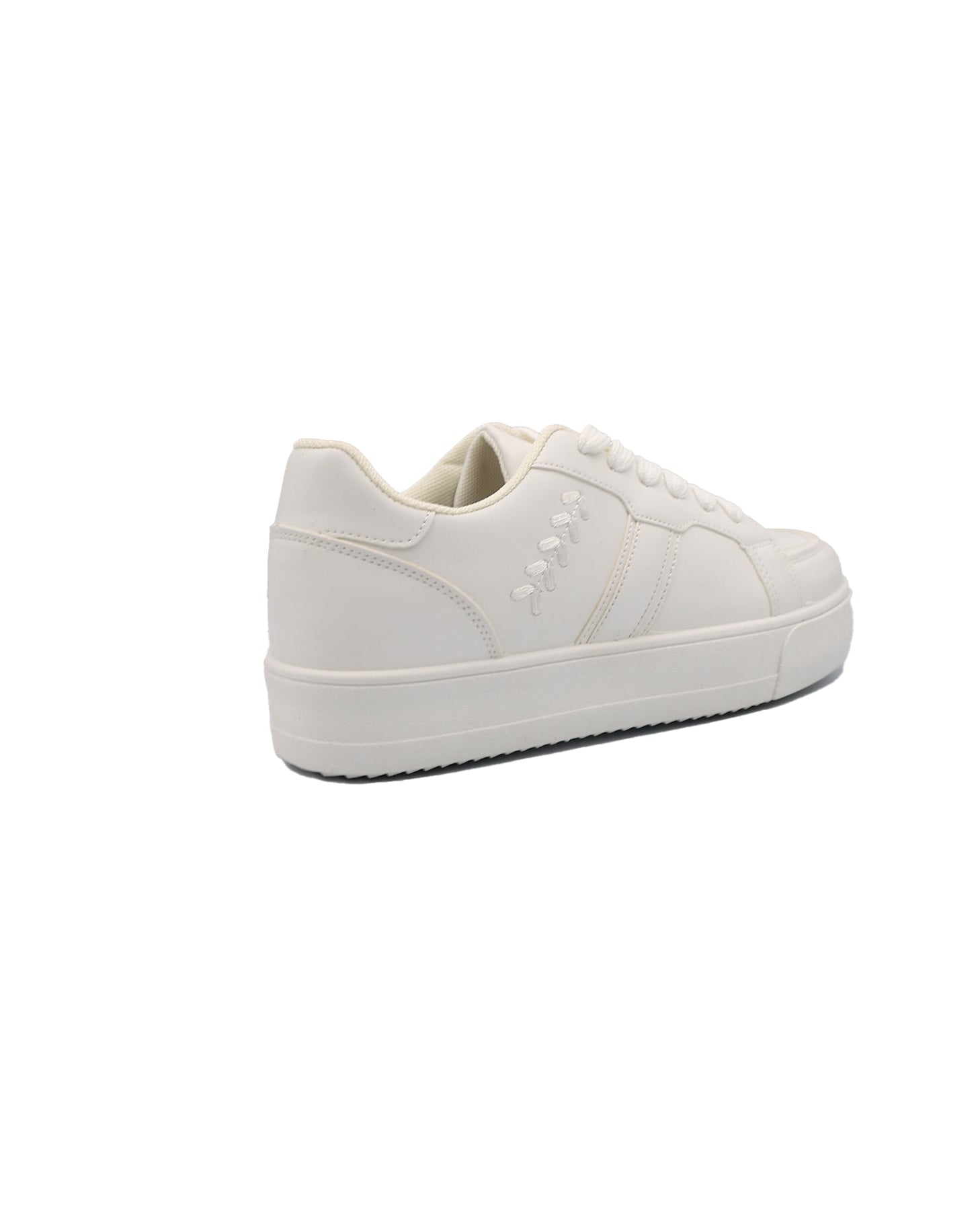 Side Stitch Detail Wide Lace Sneaker