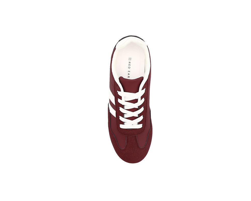 Burgundy Retro Colour Block Sneaker