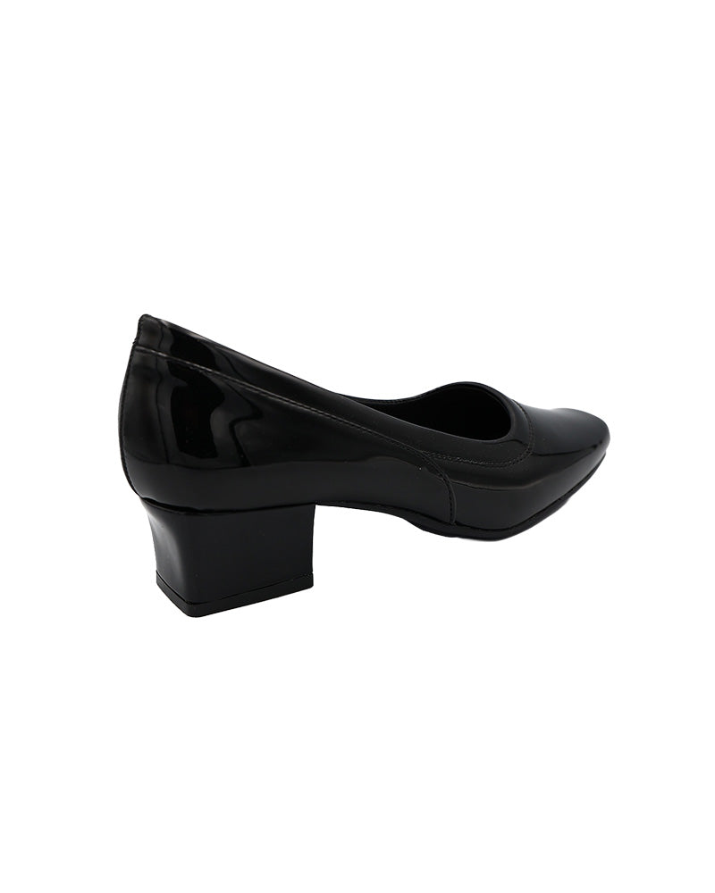 Black Square Tow Basic Court Shoe