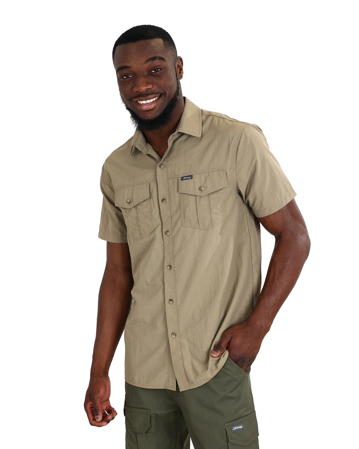 Okavango Short Sleeve Stone Nylon Shirt