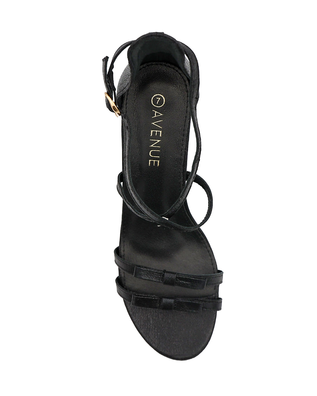 Black Bow Detail Strappy Heel