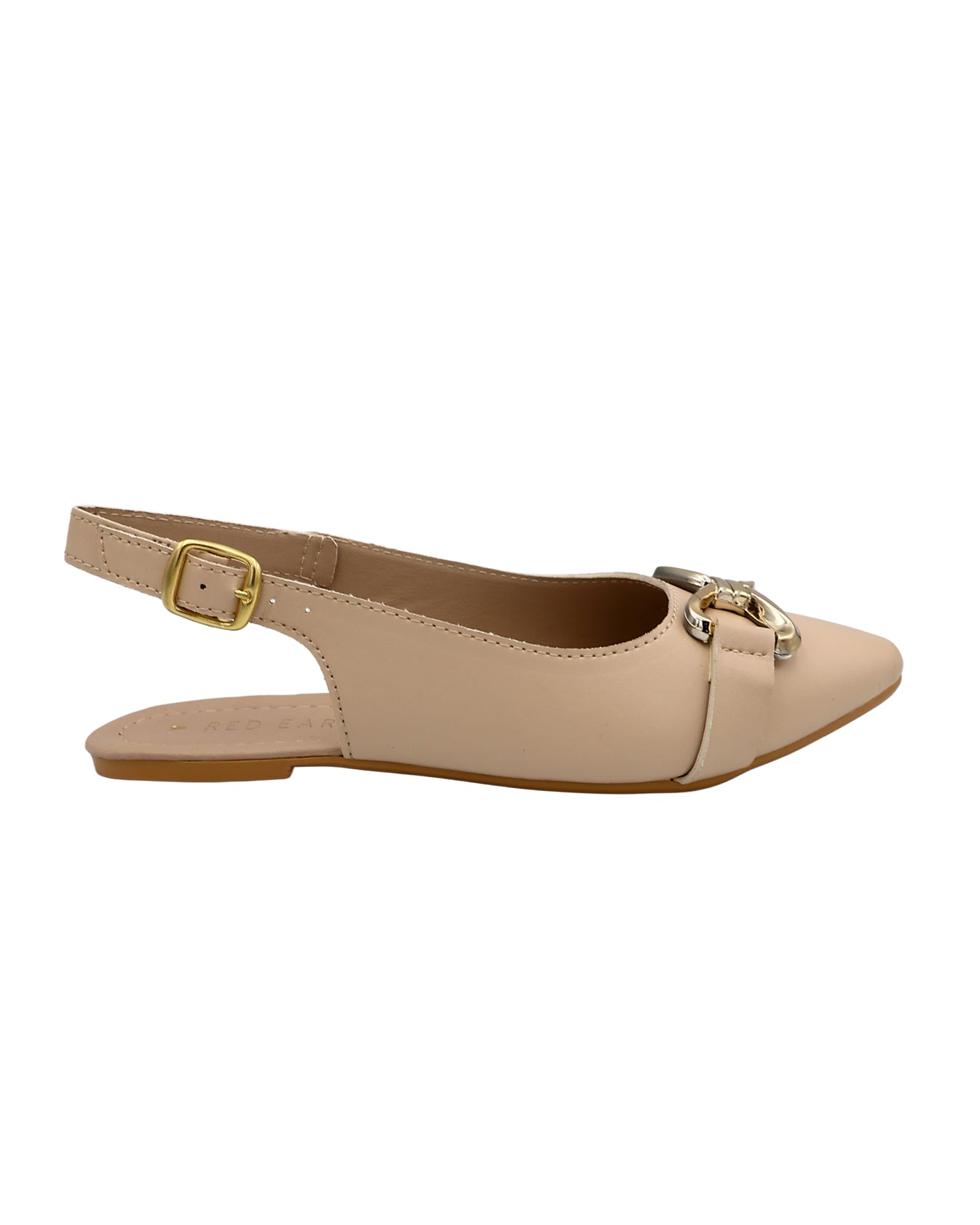 Ecru Embellished Slingback Pumps