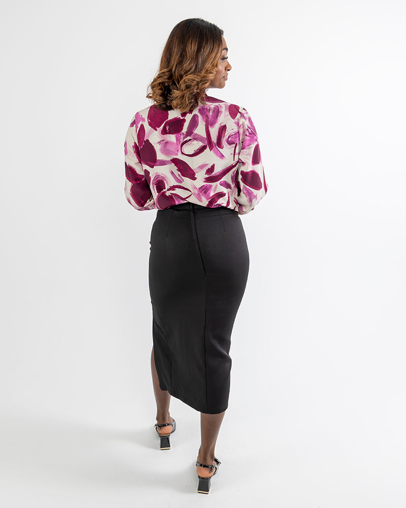 Side Slit Pencil Skirt