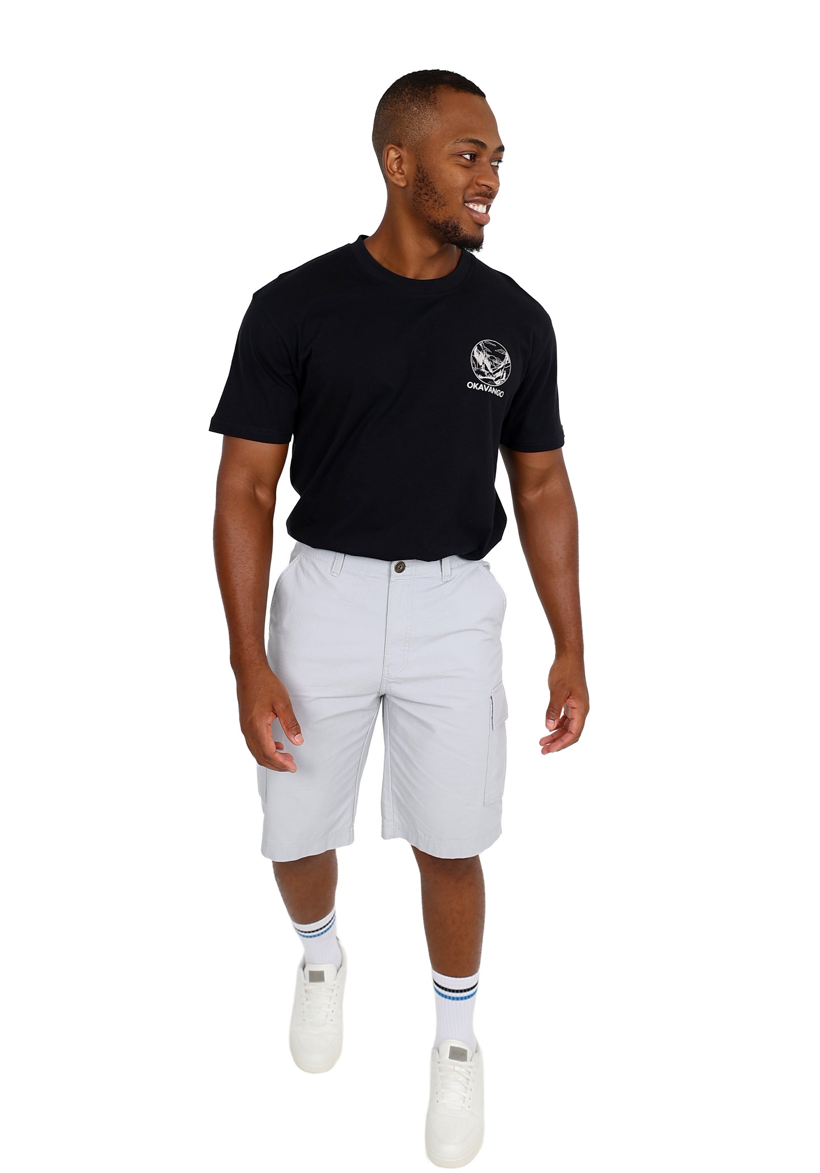 Okavango Silver Ripstop Cotton Cargo Shorts