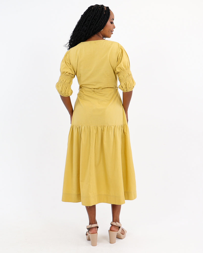 Monsoon Muse Midi Dress in Fine Indian Cotton