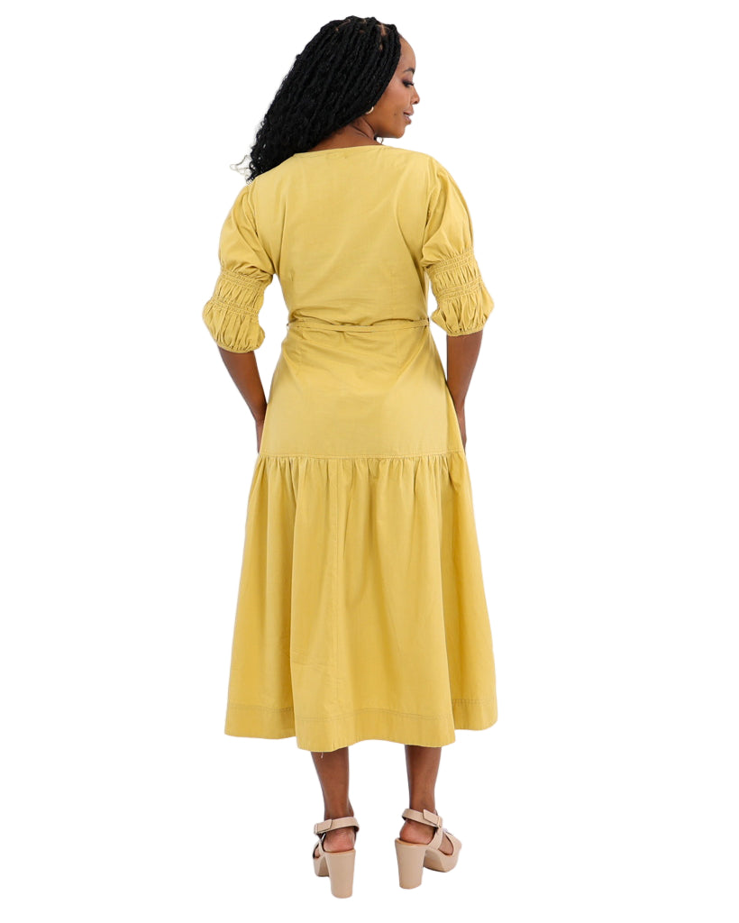 Monsoon Muse Midi Dress in Fine Indian Cotton