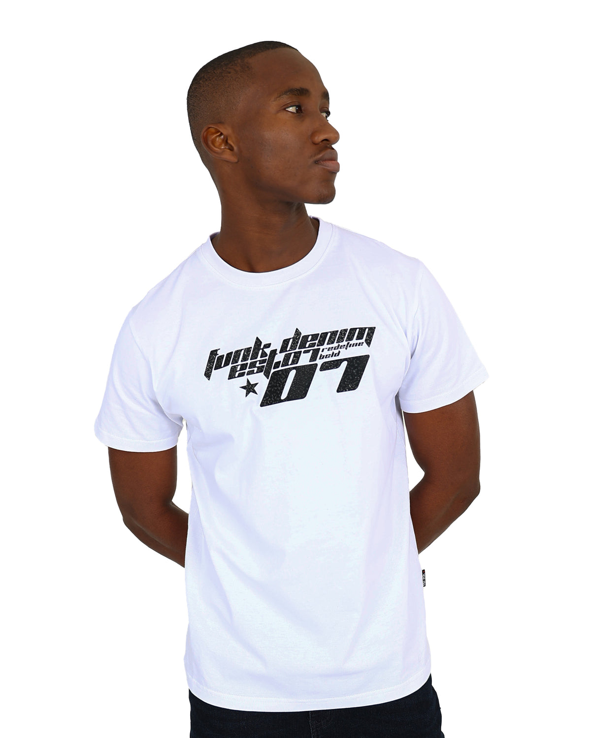 Funk Short Sleeve White Pebble Embellished T-Shirt