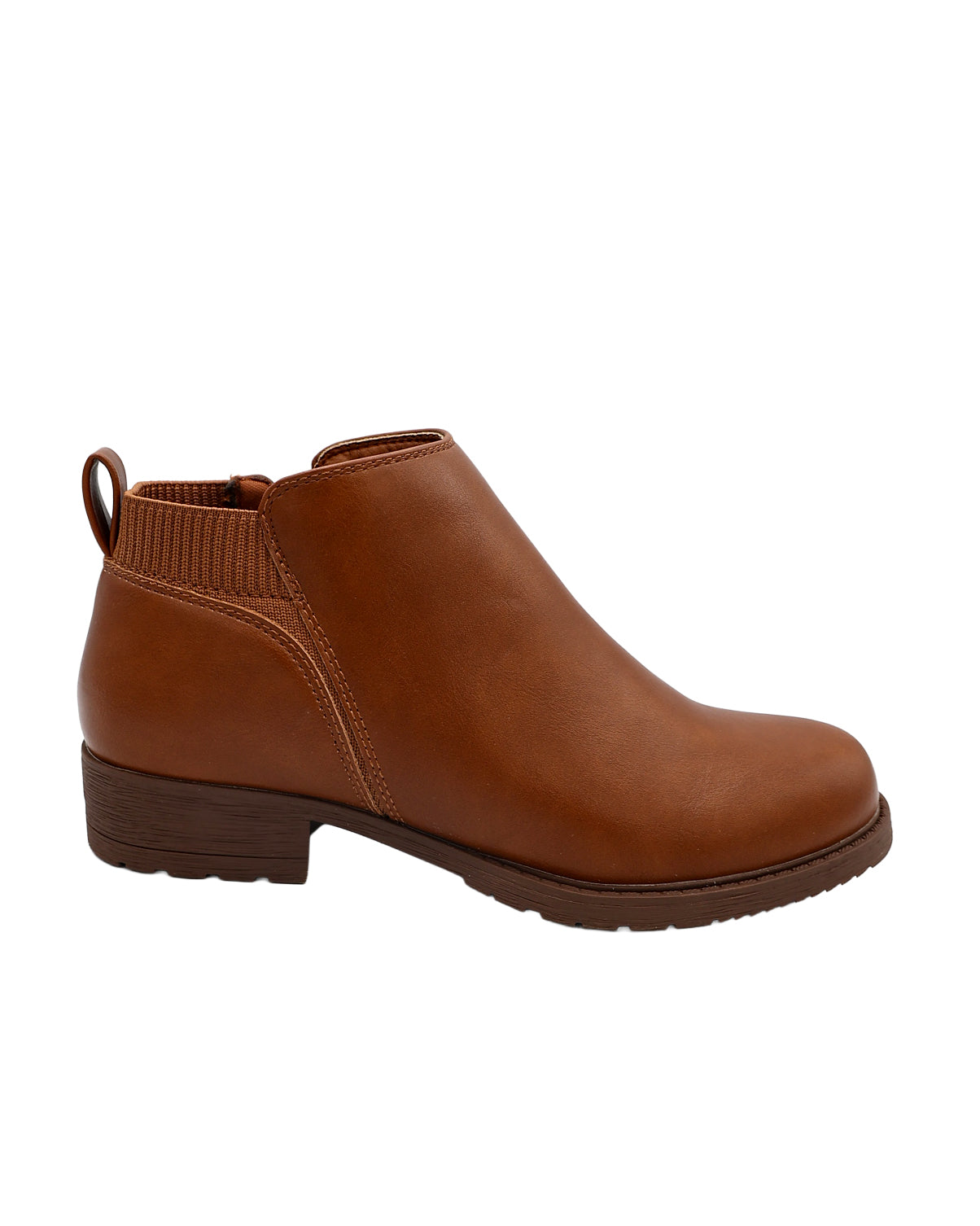 Tan Elasticated Ankle Boot
