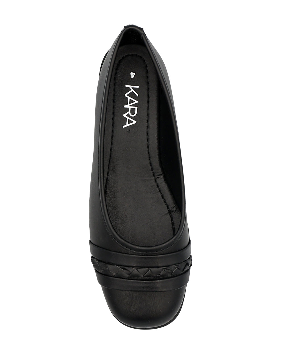 Black Braid Overlay Wedge Pump
