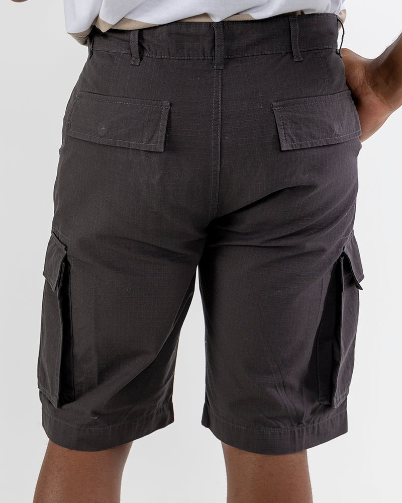 Charcoal Ripstop Cargo Shorts