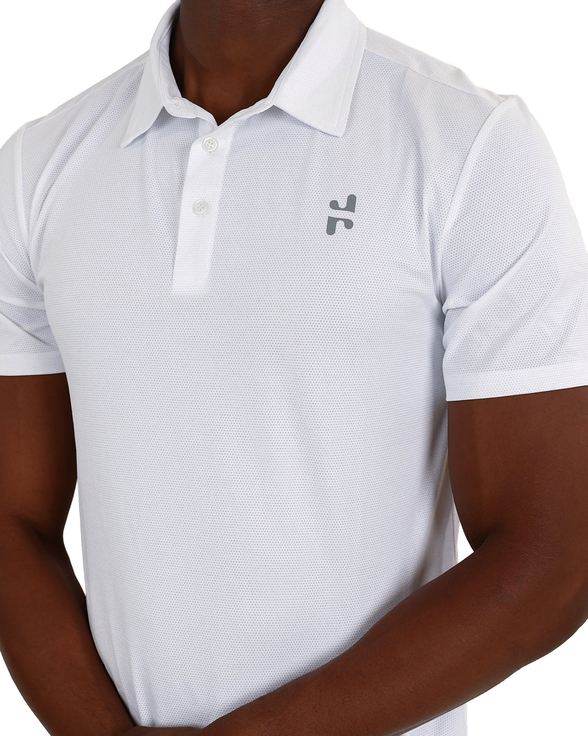 Short Sleeve White Active Golfer
