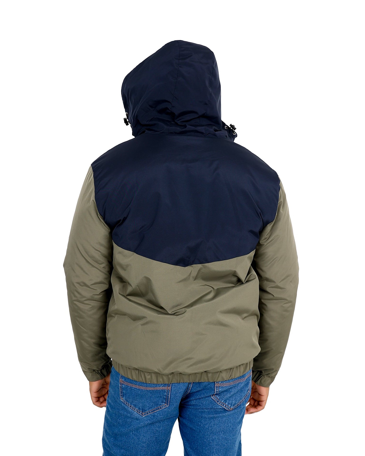 Okavango Olive Colour Block Outdoor Puffer Jacket
