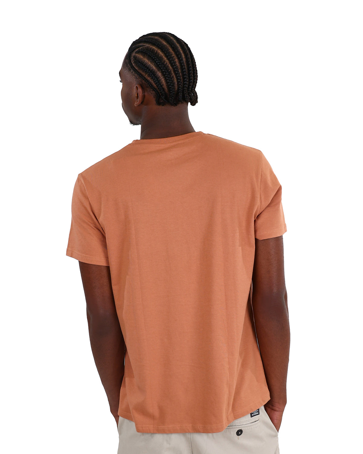 Short Sleeve Rust Cotton T-Shirt