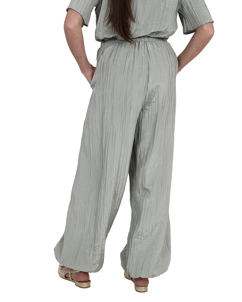 Sage Crinkle Balloon Pants