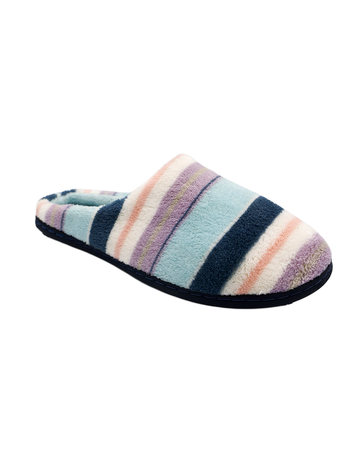 Multi Stripe Fleece Slippers