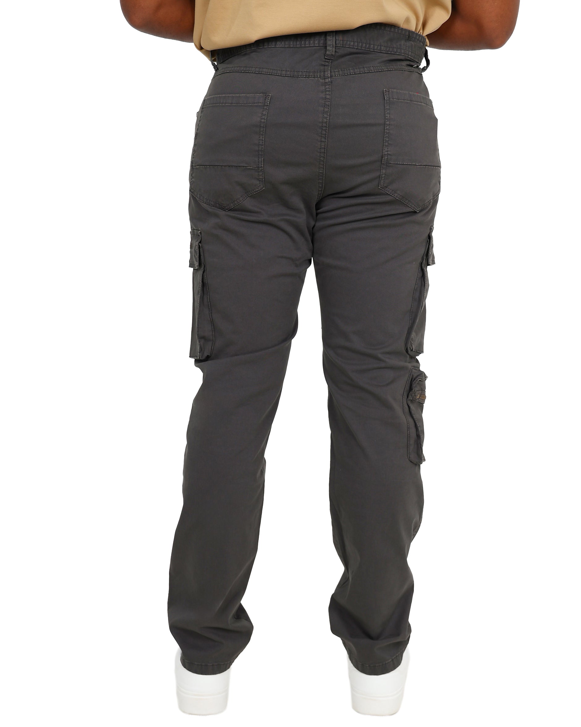Ferrani Olive 5 Pocket Cotton Stretch Cargo Pants