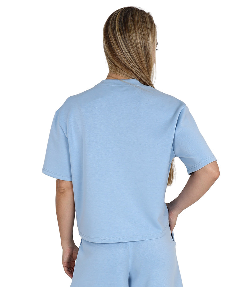 Short Sleeve Light Blue Scuba T-Shirt