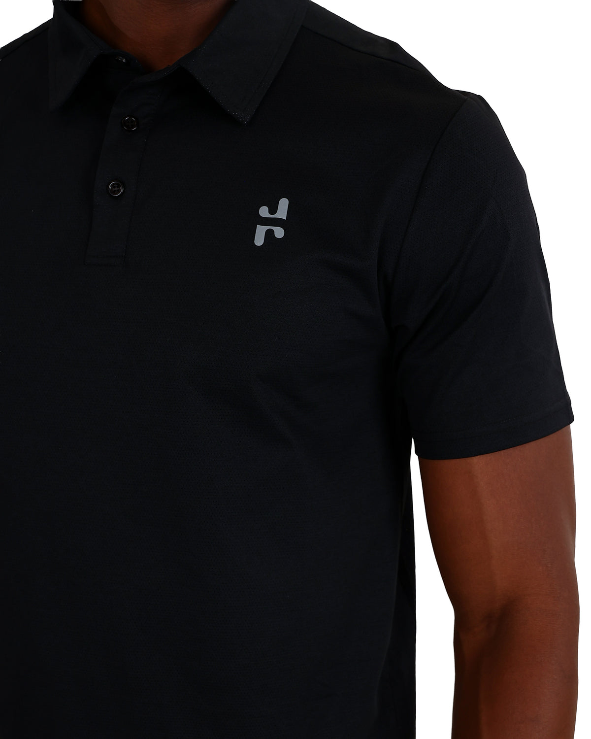Short Sleeve Black Active Golfer