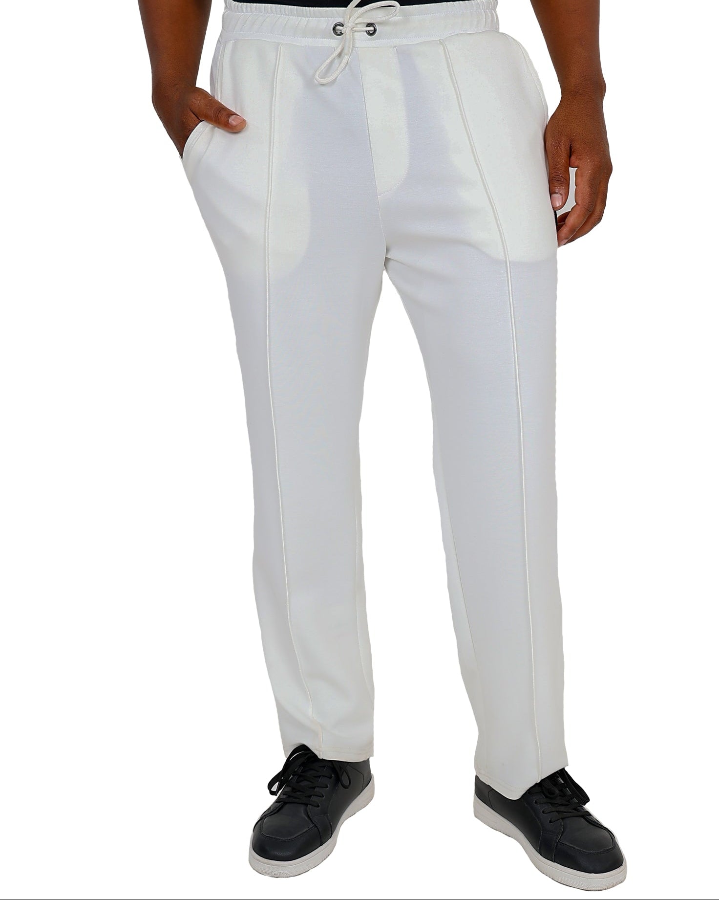 Funk Cream Relaxed Fit Pintuck Open Hem Jogger