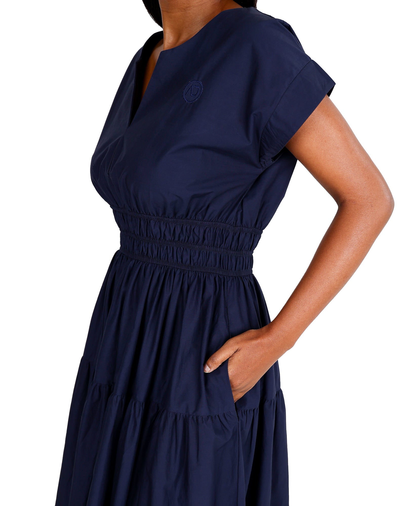 Mila Cap Sleeve Cotton Maxi Dress