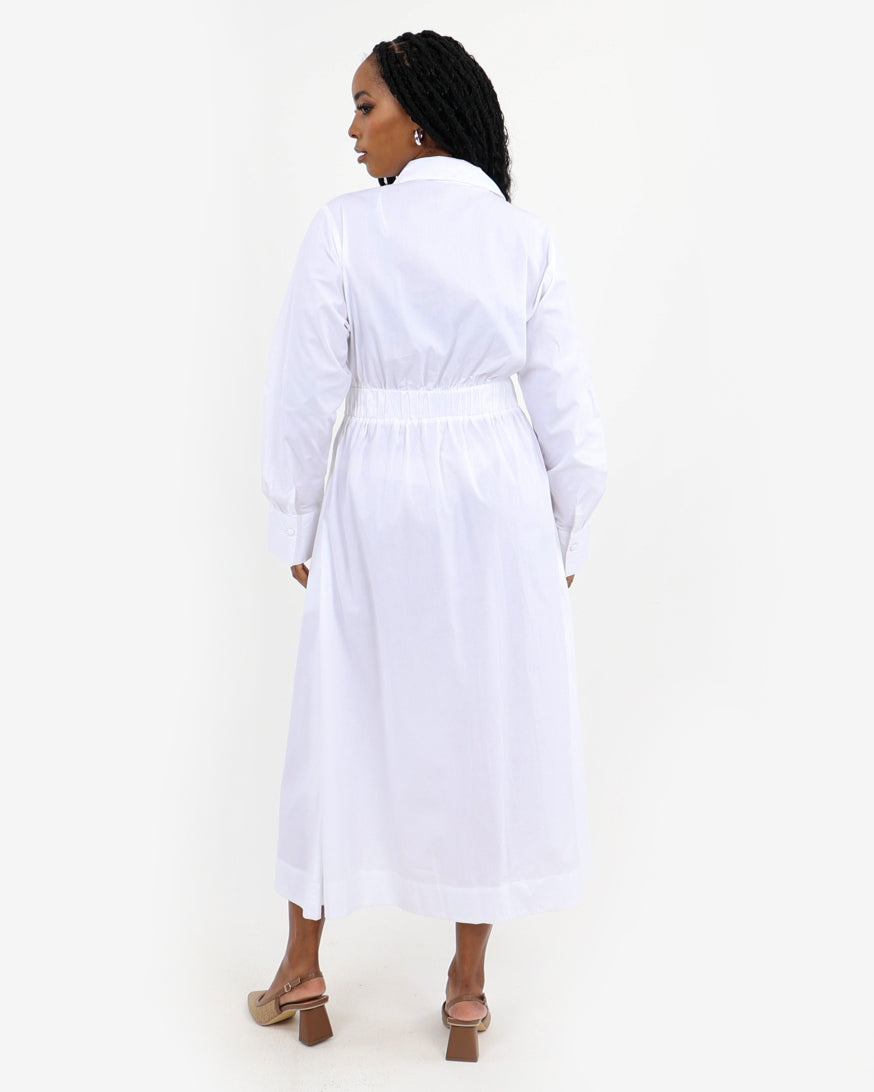 Whispered Soft Cotton Faux Wrap Dress