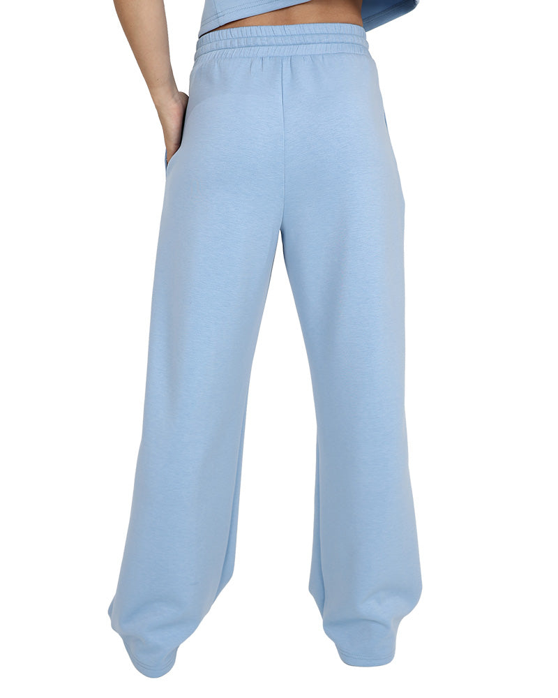 Light Blue Scuba Pintuck Pants