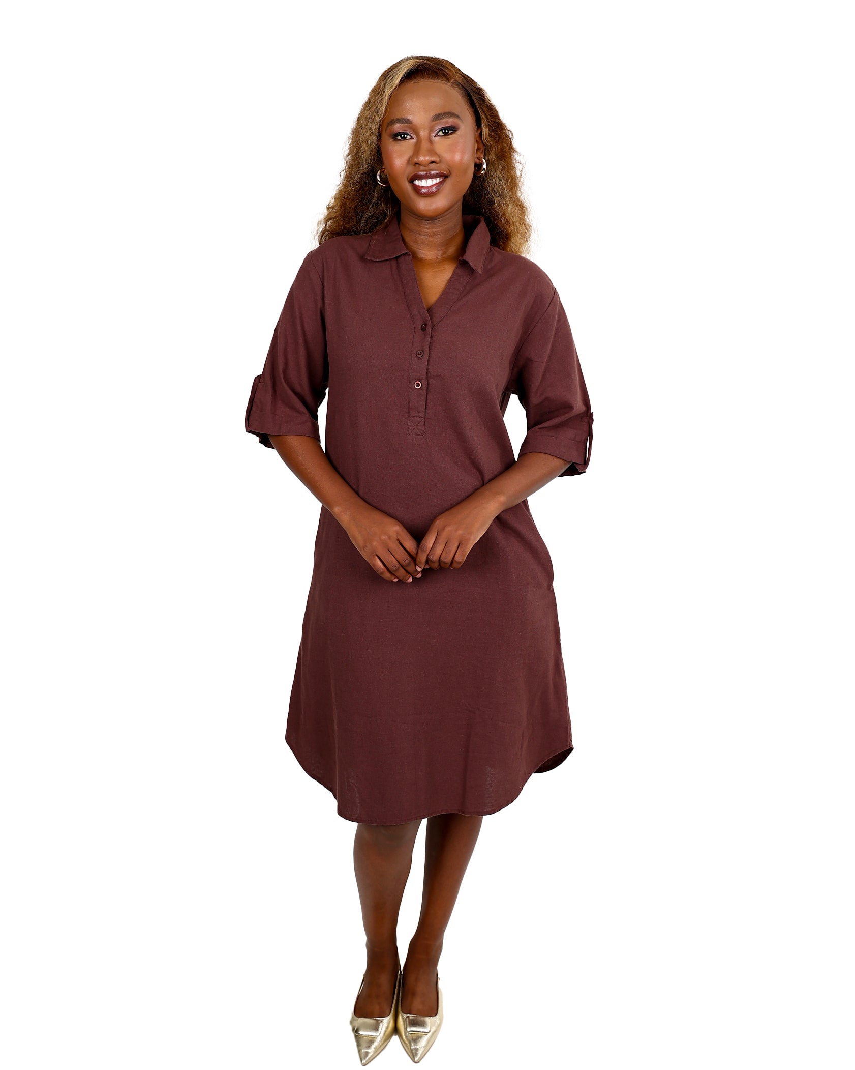 Sienna Short Sleeve Shirt Dress