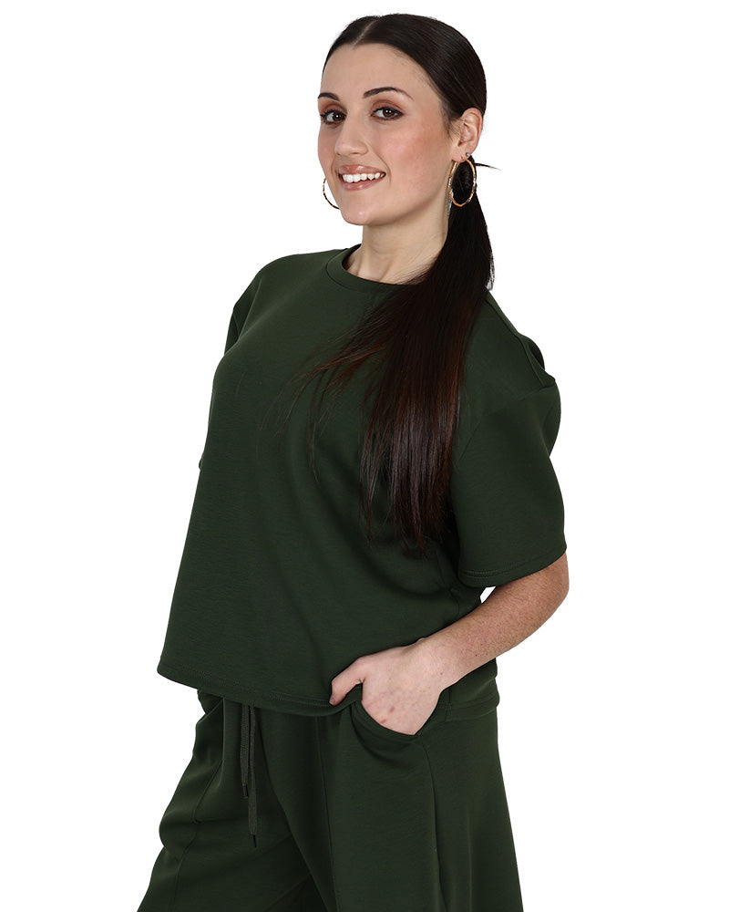 Short Sleeve Olive Scuba T-Shirt