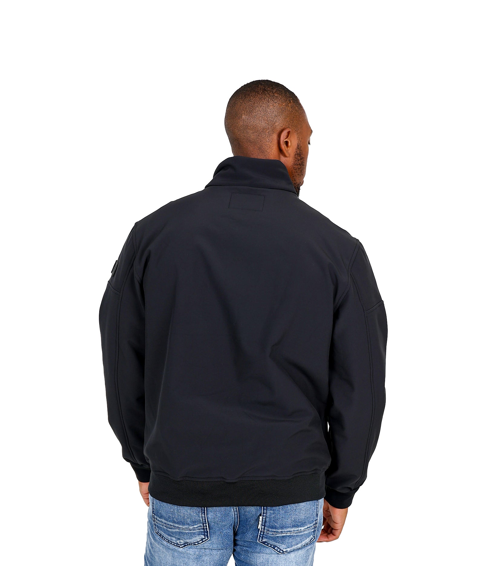 Ferrani Black 4-Way Stretch Zip Through Softshell Jacket