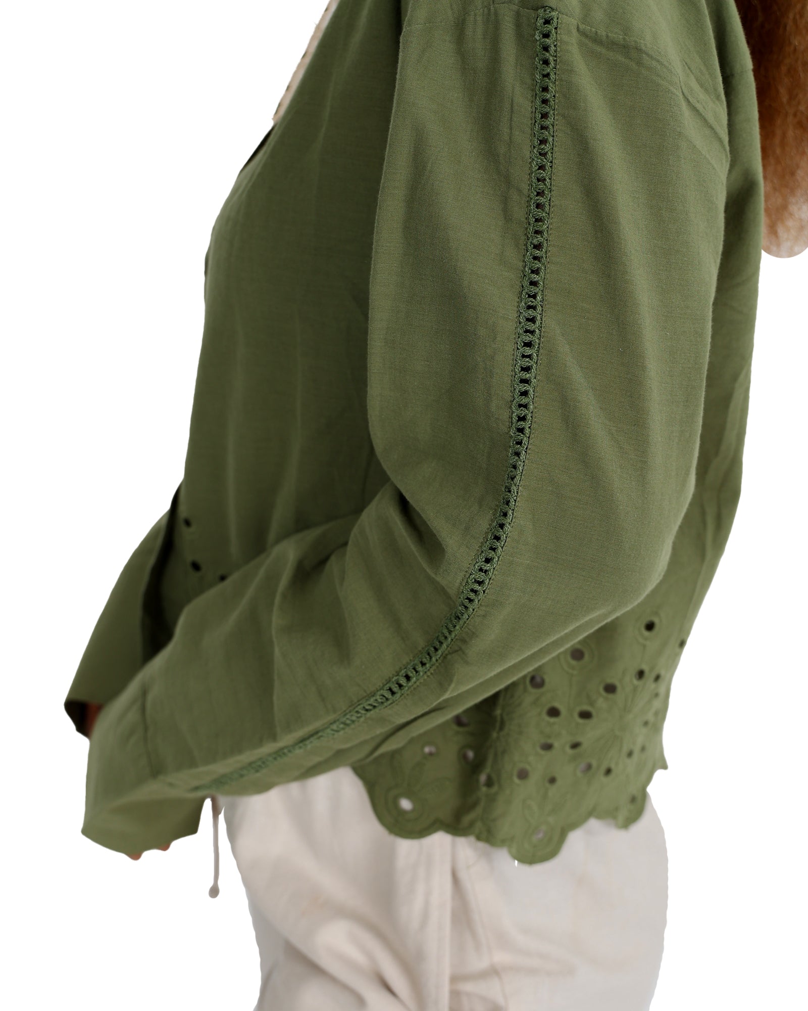 Serena Cut-Out Embroidered Shirt