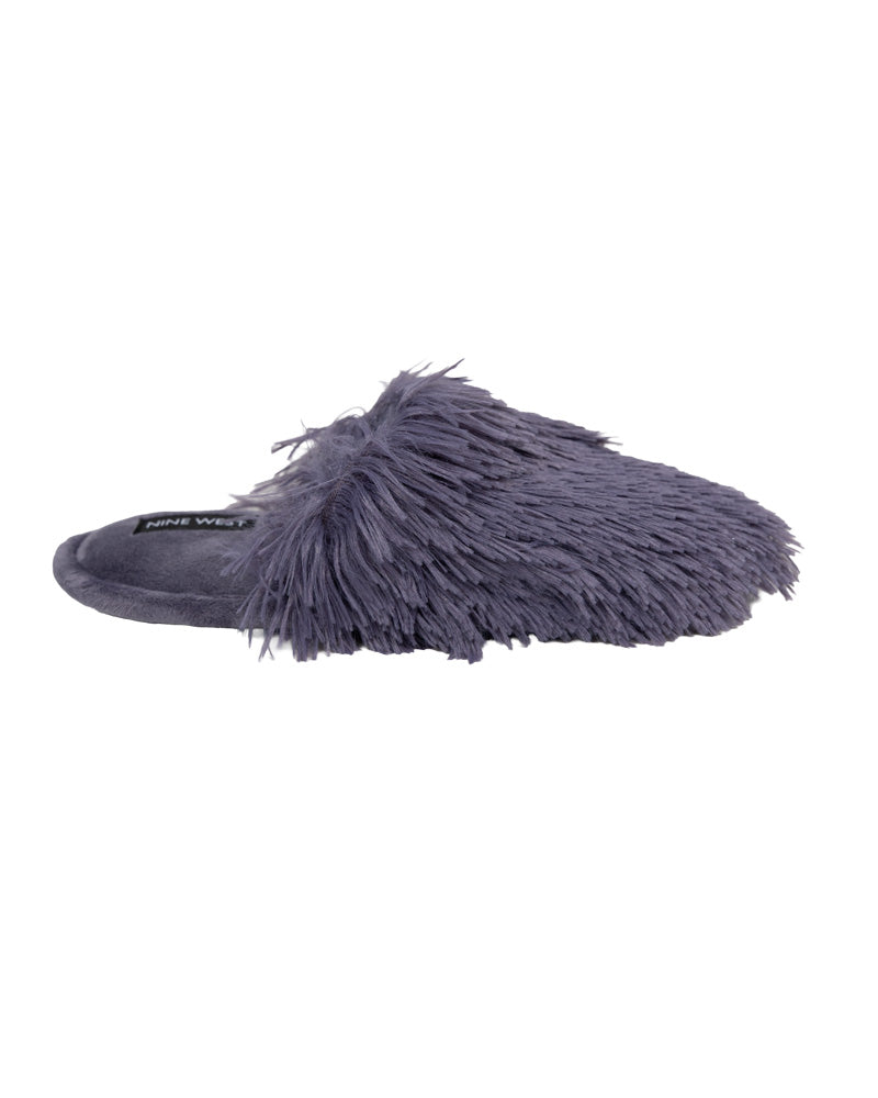 Purple Shaggy Push-In Slipper