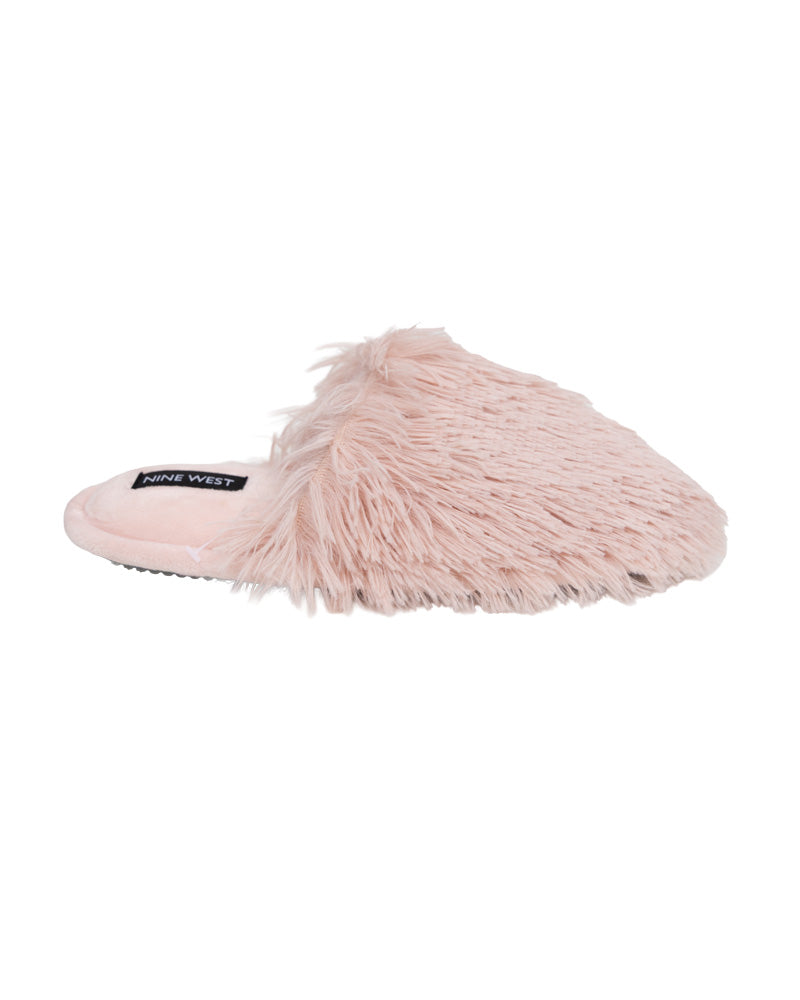 Pink Shaggy Push-In Slipper