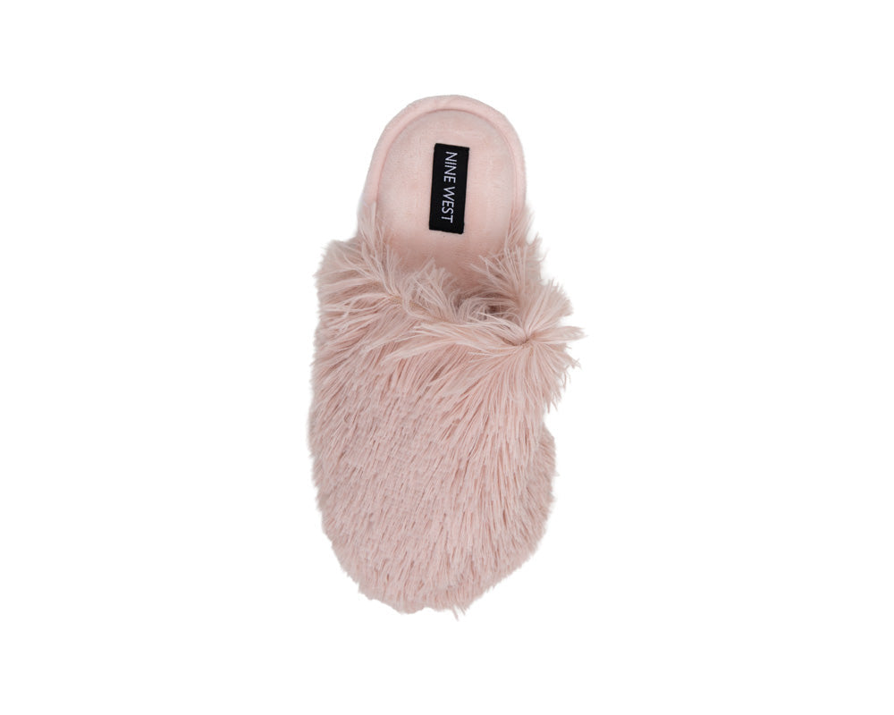 Pink Shaggy Push-In Slipper